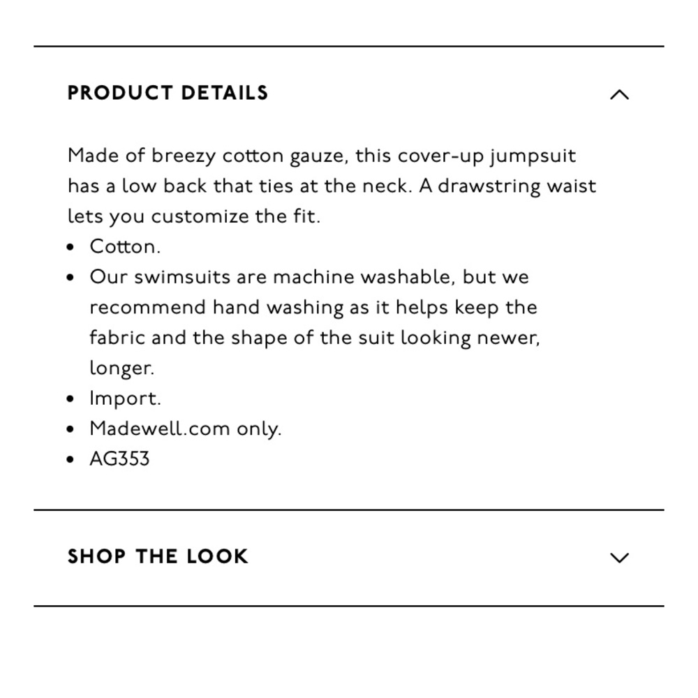 Madewell Tie-back Cover-up Jumpsuit - Picture 5 of 5